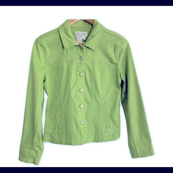 Live A Little Lime Green Jacket Sz SP - Picture 2 of 5